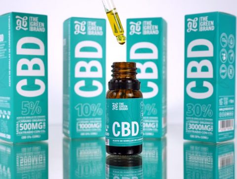 Organic CBD oil from The Green Brand with various concentrations for wellness.
